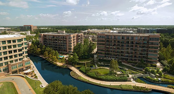 Marriott hotel aerial view
